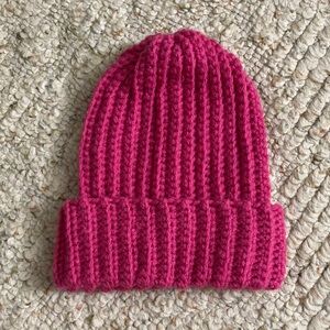 Toddler’s Pink Crochet Beanie